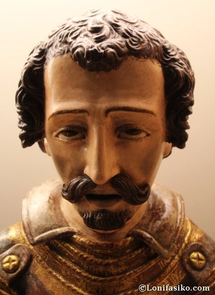 Busto (no es Carlos V) en la sala de exposición del Monasterio de Yuste