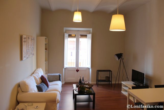 Sala del apartamento, ideal para la convivencia bloguera