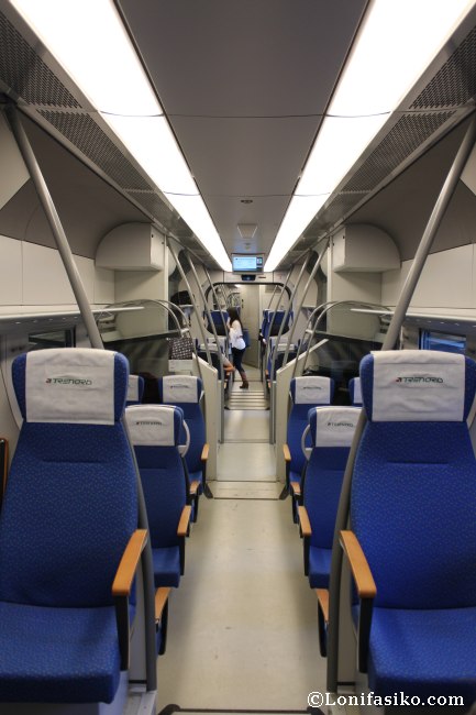 Interior del Malpensa Express