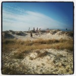 Dune jumping en la playa de Carnota