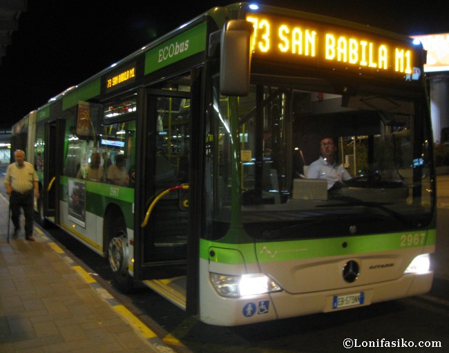 Autobús (X)73 aeropuerto Linate Milán centro