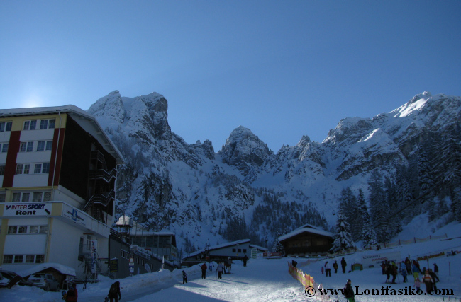 Cota baja de la estación de esquí de Axamer Lizum, a 1580 metros