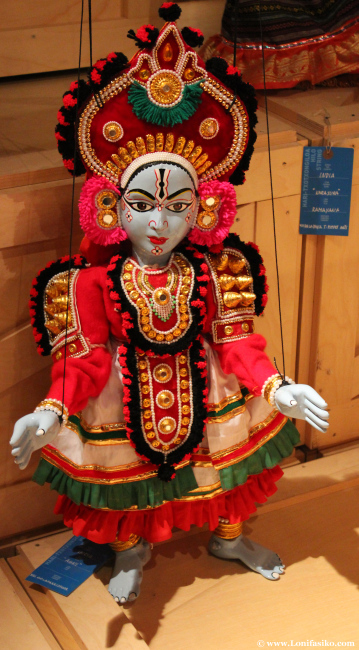 Marioneta procedente de la India el el museo Topic de Tolosa