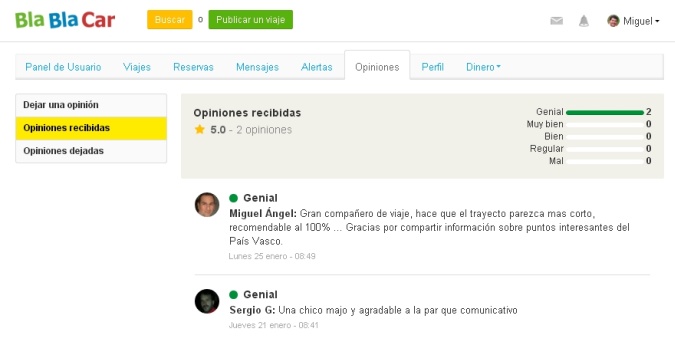 BlaBlaCar Opiniones de usuarios