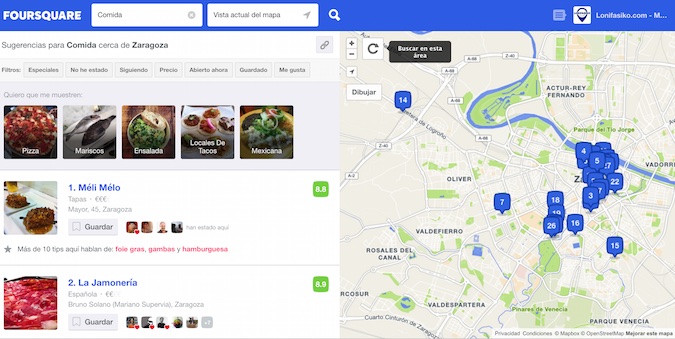 Foursquare App Restaurantes Fotos
