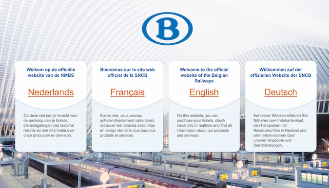 Belgian Rail Página web