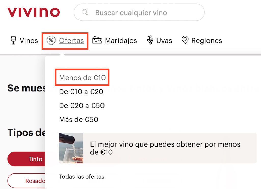 vivino españa ofertas vinos menos 10 euros