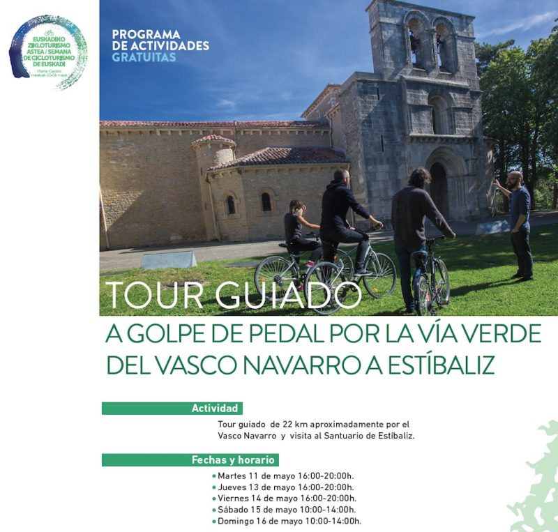 Santuario de Estíbaliz y vía verde del Vasco Navarro en bicicleta